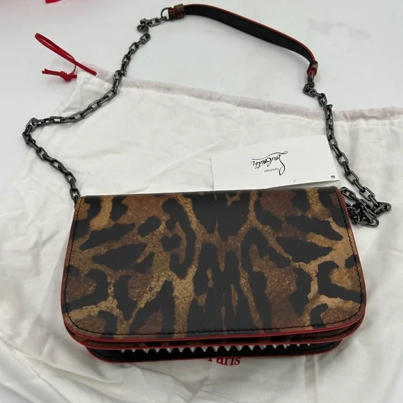 Women’s Christian Louboutin, Paloma Bengali, leather clutch/shoulder bag - Picture 10 of 14